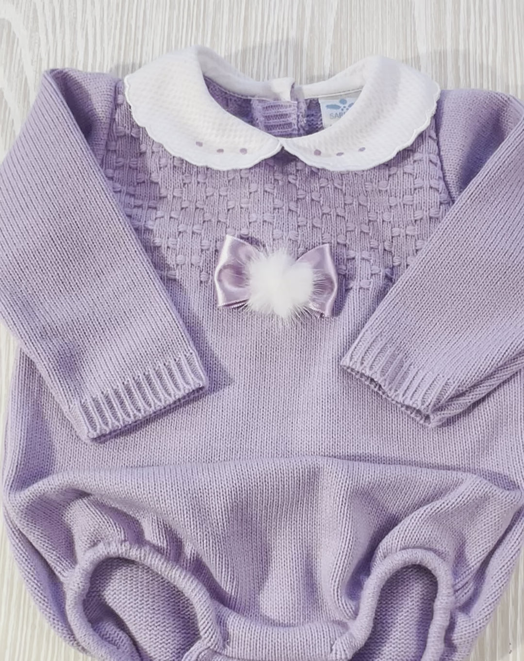 Tamara Purple Knitted Onesie