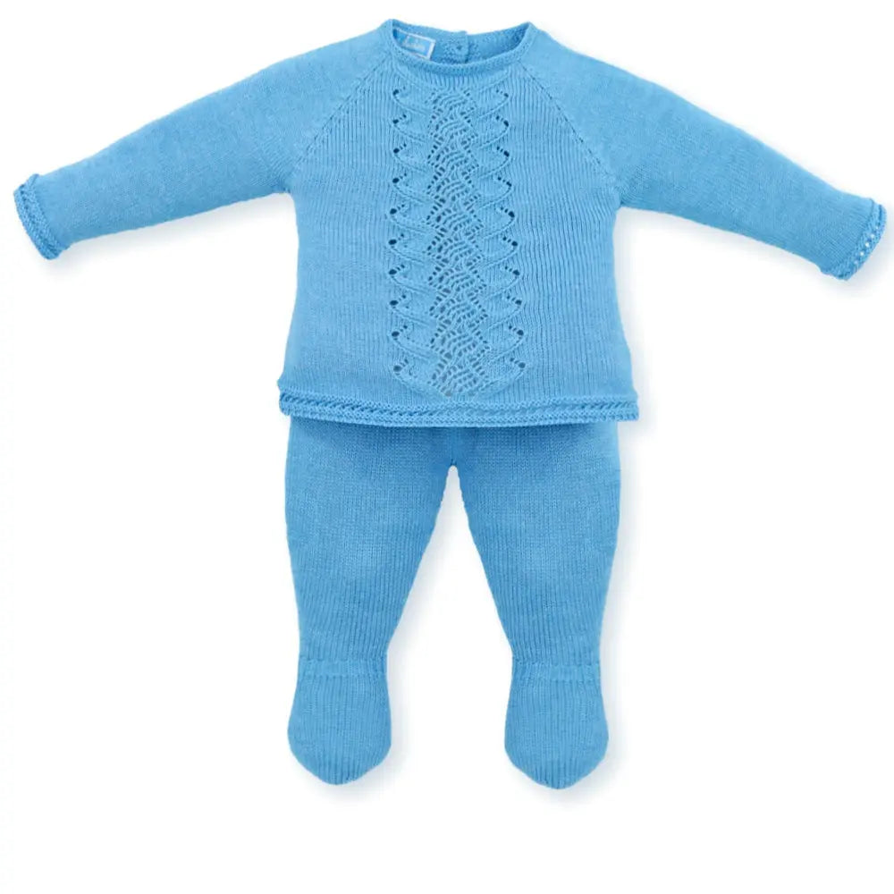 Blue Knitted Baby Set Mac Ilusión