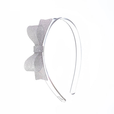 Bow Tie Silver Headband Lilies & Roses NY