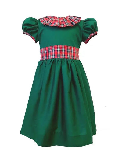Christmas Plaid Classic Ruffle Dress Marco and Lizzy