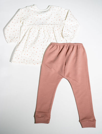 Girls Long Sleeve Shirt with Joggers Set