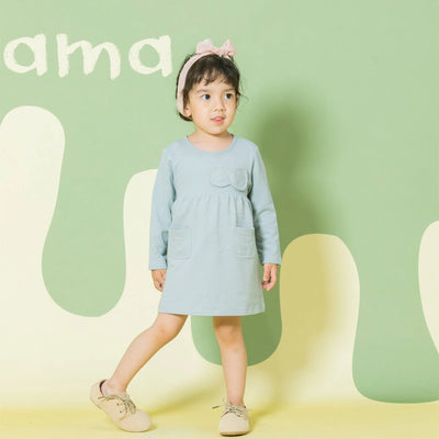 Dress With Bow - Gray Aimama