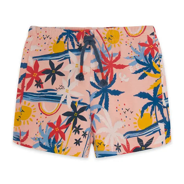 Enjoy The Sun - White Shirt and Print Shorts Set Tuc Tuc