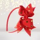 Gold Polka dot bow headband - Many colors! Chicky Chicky Bling Bling