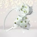 Gold Polka dot bow headband - Many colors! Chicky Chicky Bling Bling