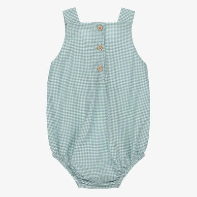 Green Gingham Romper Babidu