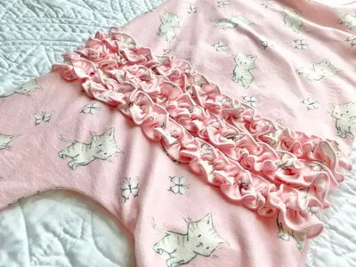 Pink Kitten Pajamas with zipper