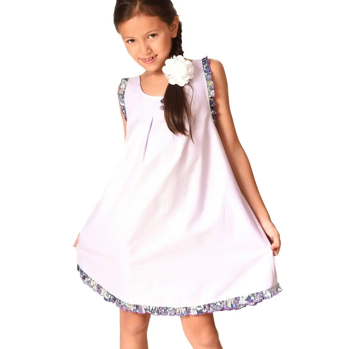 Lilac sleeveless Spring-Summer dress La Faute A Voltaire