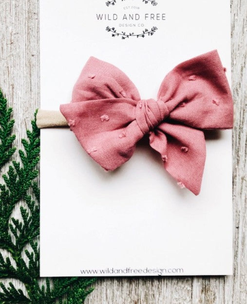 Petite Pinwheel Bow Headband Wild And Free Design Co.