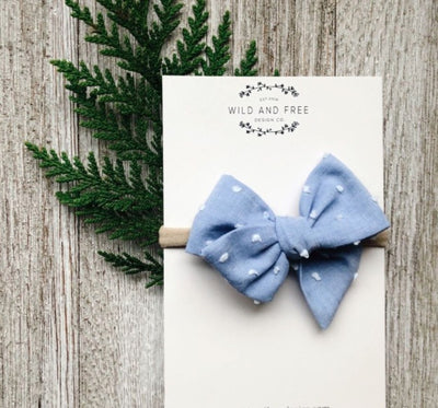 Petite Pinwheel Bow Headband Wild And Free Design Co.