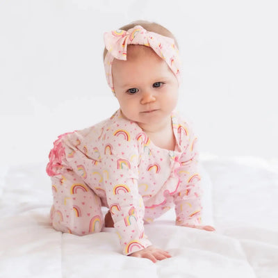 Pink Rainbow Ruffled Pajamas Charlie's Project Kids