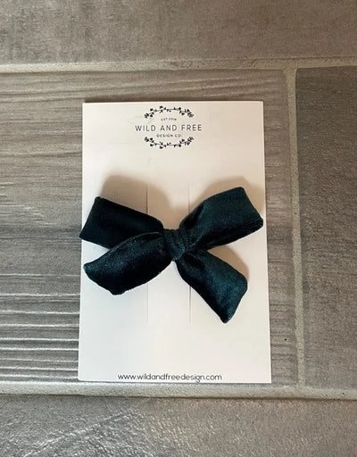 Velvet School Girl Bow Wild And Free Design Co.