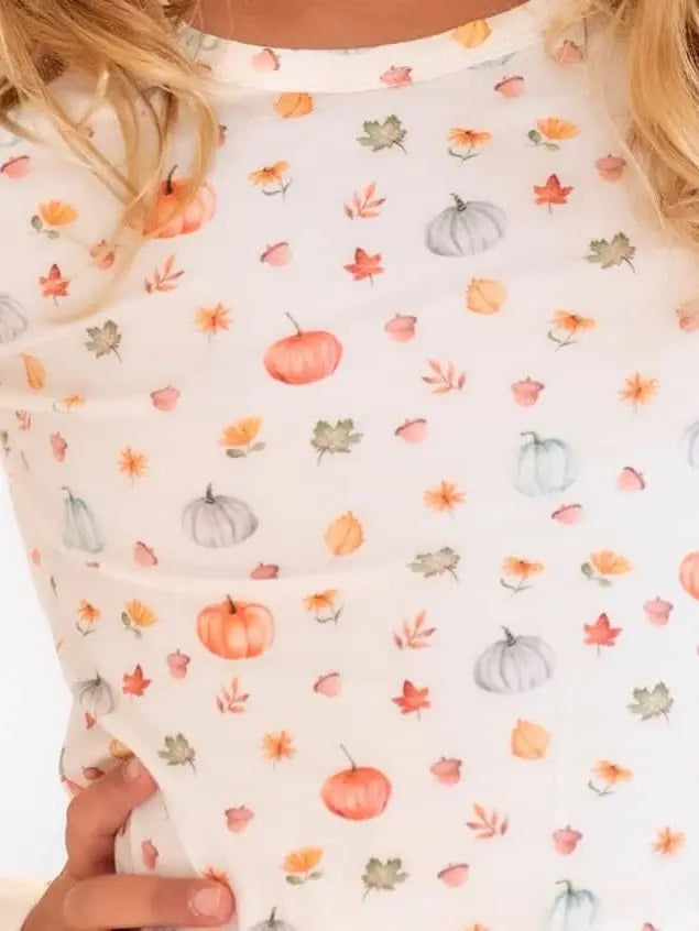 Vintage Pumpkin - Bamboo Long Sleeve Lounge Set Pajamas